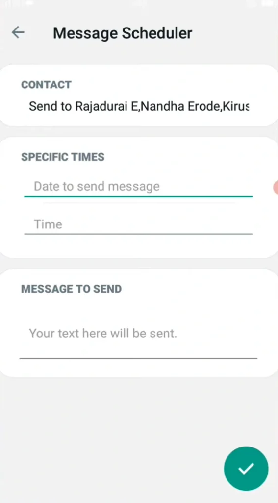 schedule messages